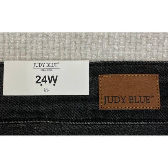NEW Judy Blue Skinny Fit Capri Jeans Women's 24W Stretch Black Denim 41x20 - Picture 5 of 11